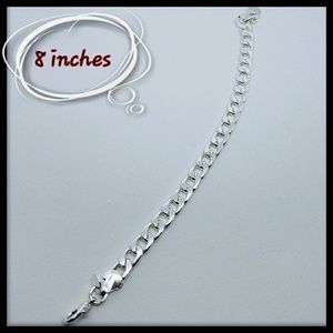 Silver link bracelet .925 plated New